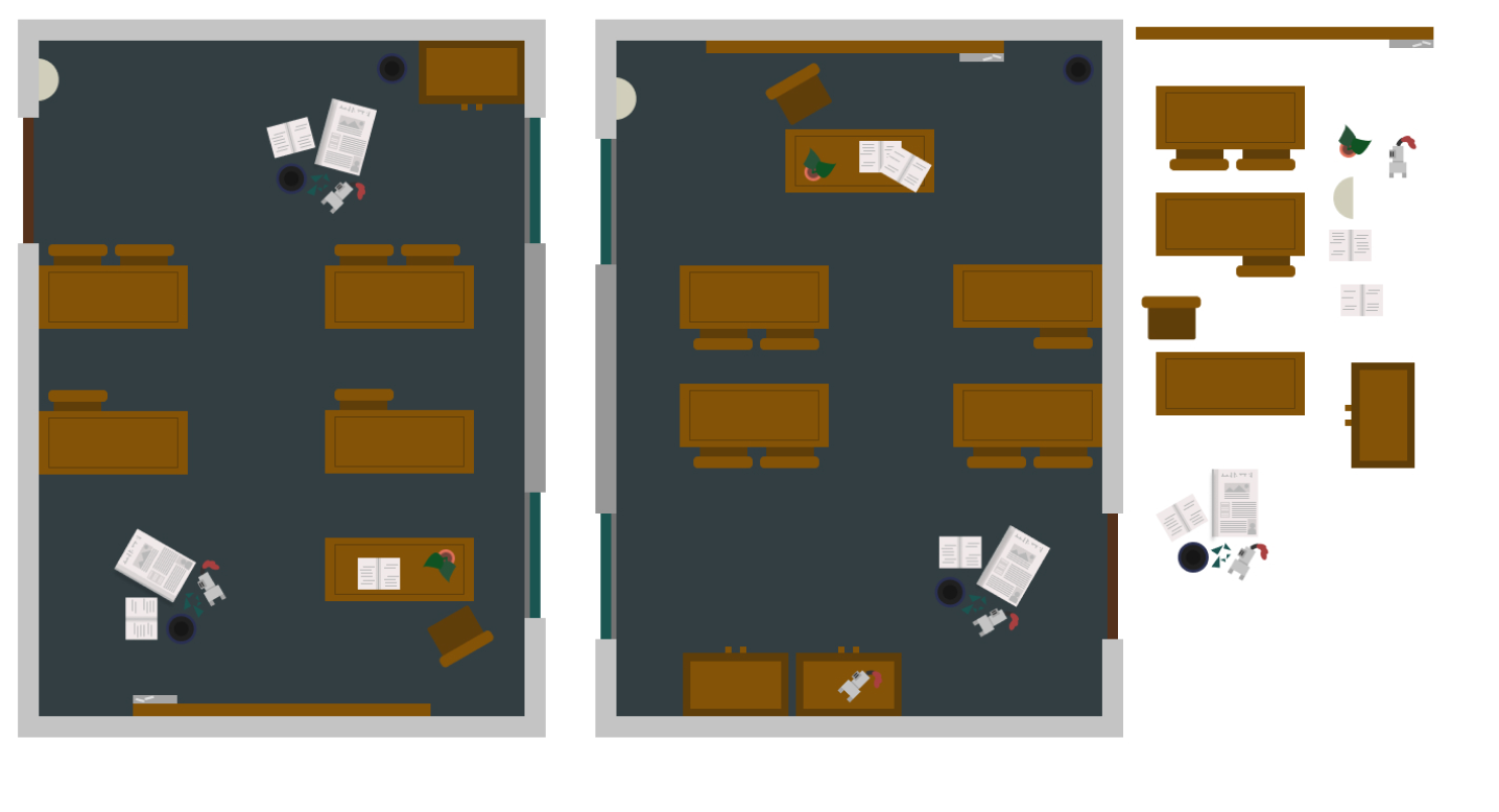 Early concept of the school layout