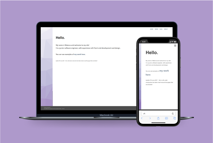 the first version of my portfolio