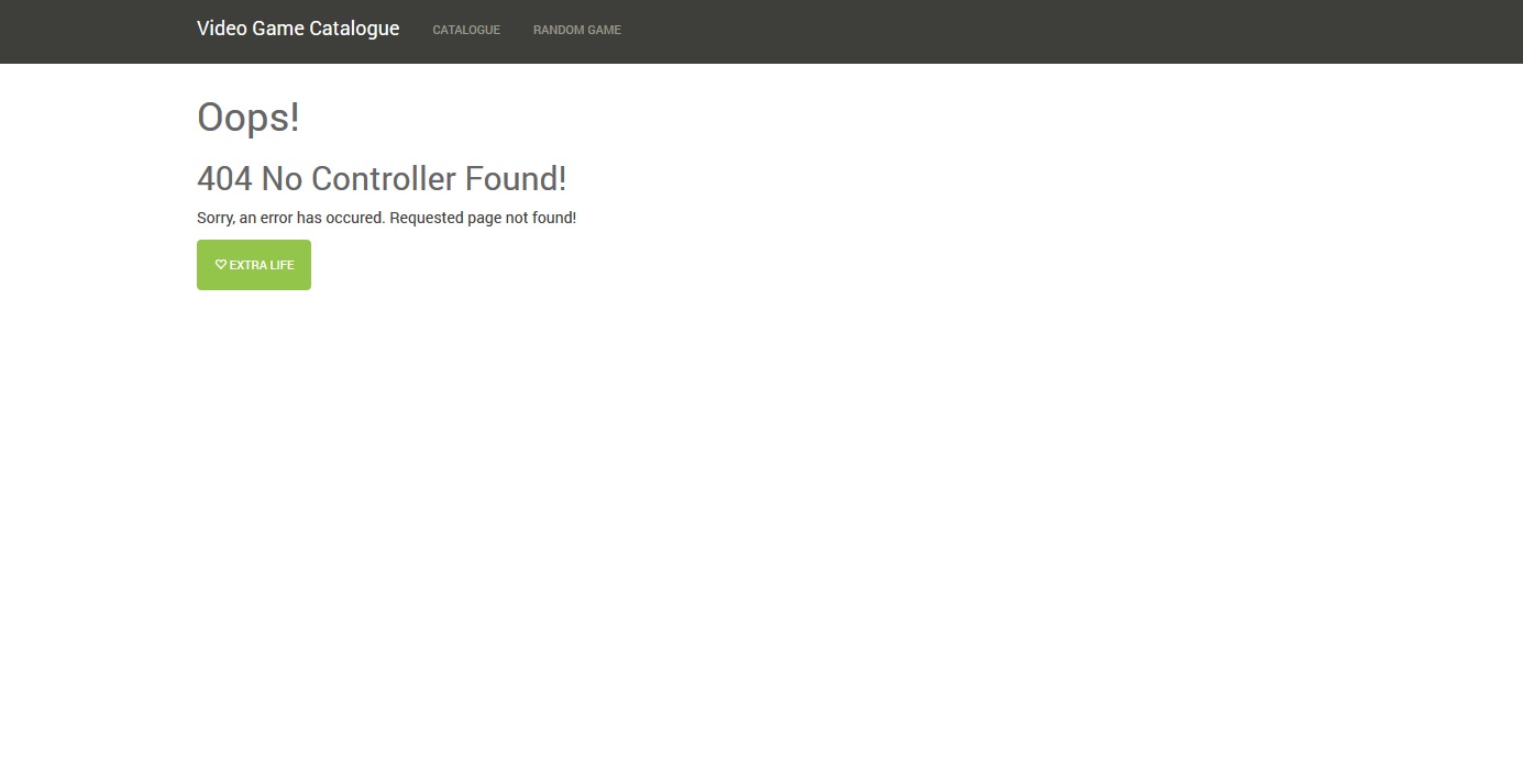 Screenshot of one of the video game entries.